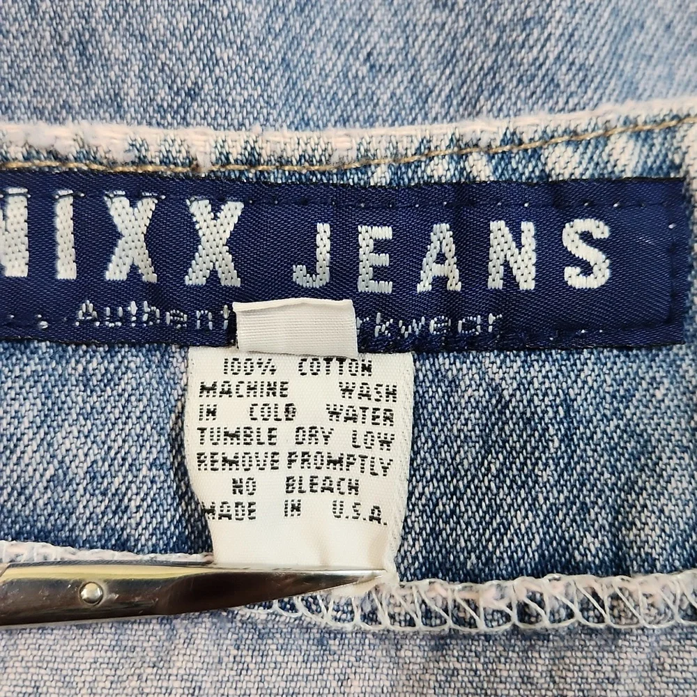 Vintage Nixx Jeans Authentic Workwear Mens Denim Button Front‎ Shirt SZ XXL RARE